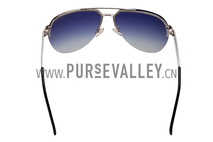 Cartier Wild Panthere Detail Silver Frame Silver Temples Sunglasses 308191