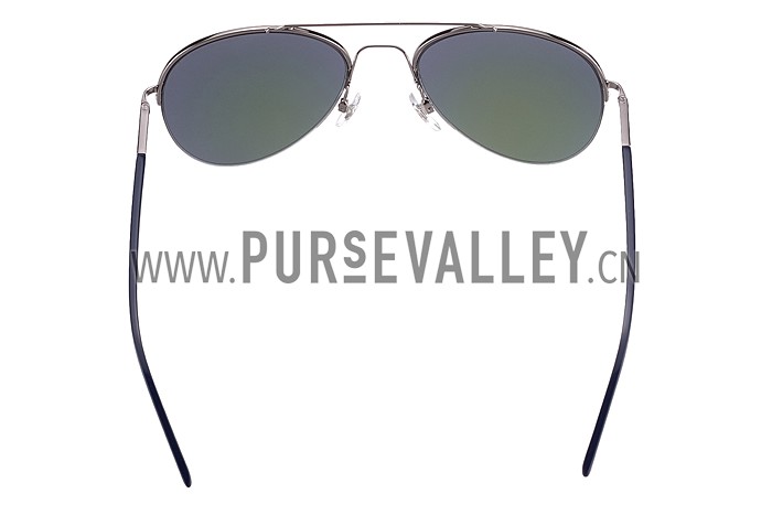 Giorgio Armani Aviator Black Lens Sunglasses 307875