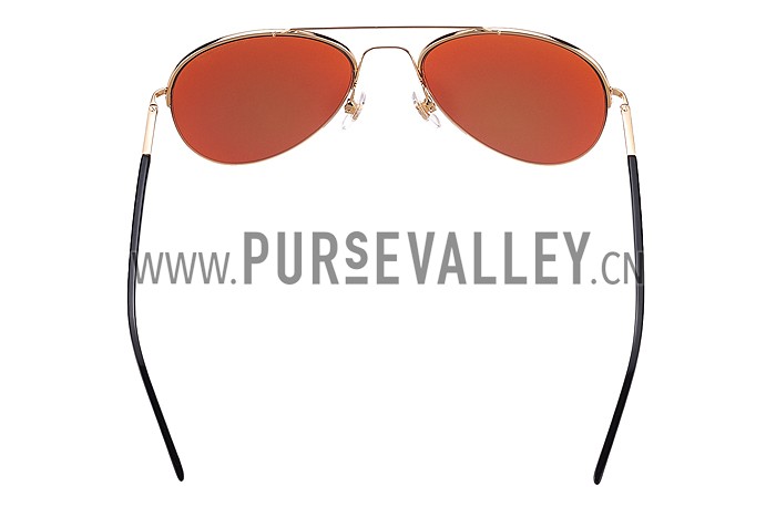 Giorgio Armani Aviator Yellow Lens Sunglasses 307872