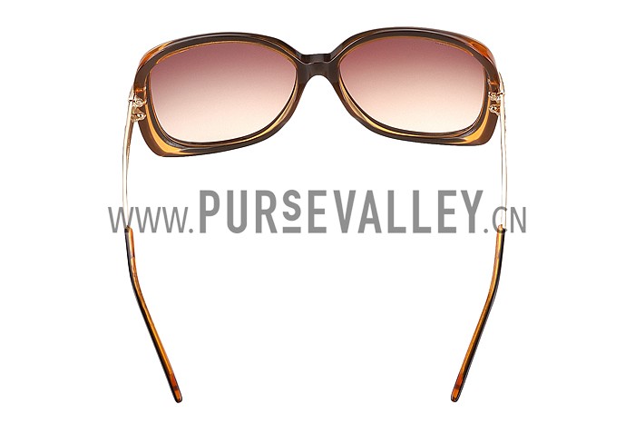Hermes Studded Carriage Detail Brown Frame Sunglasses 308093