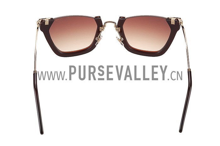 Miu Miu Cut Off Cat-Eye Brown Sunglasses 308036