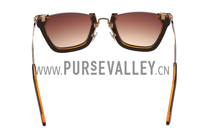 Miu Miu Cut Off Cat-Eye Orange Sunglasses 308037