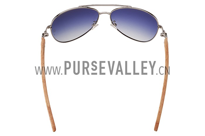 Cartier Panthere Detail Silver Frame Grey Lenses Sunglasses 308133