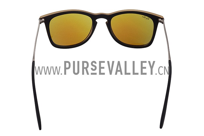 Ray Ban Wayfarer Light-Ray Brown Frame Light Blue Lenses Sunglasses 308234