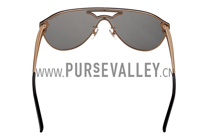 Versace Medusa Aviator Light Grey Lenses Gold Temples Sunglasses 308246