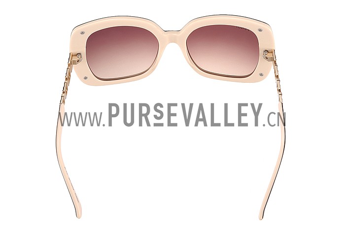 Fendi Oprah Classic Beige Frame Sunglasses 308076