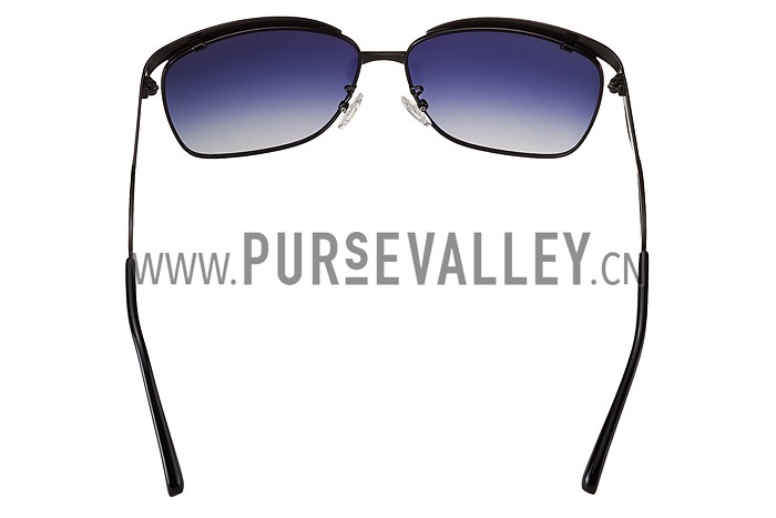 Christian Dior Demoiselle Silver Frame Dark Blue Lenses Sunglasses 308119