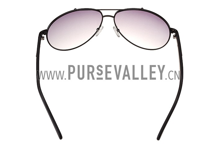 Prada Aviator Black Frame Grey Lenses Sunglasses 308148