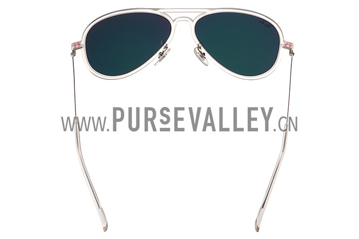 Ray Ban Aviator Liteforce White Frame Orange Mirrored Lenses Sunglasses 308169