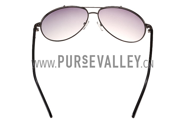 Prada Aviator Chrome Frame Grey Lenses Sunglasses 308152