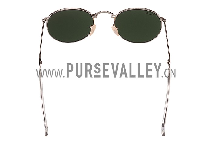 Ray Ban Round Silver Metal Frame Grey Lenses Sunglasses 308161