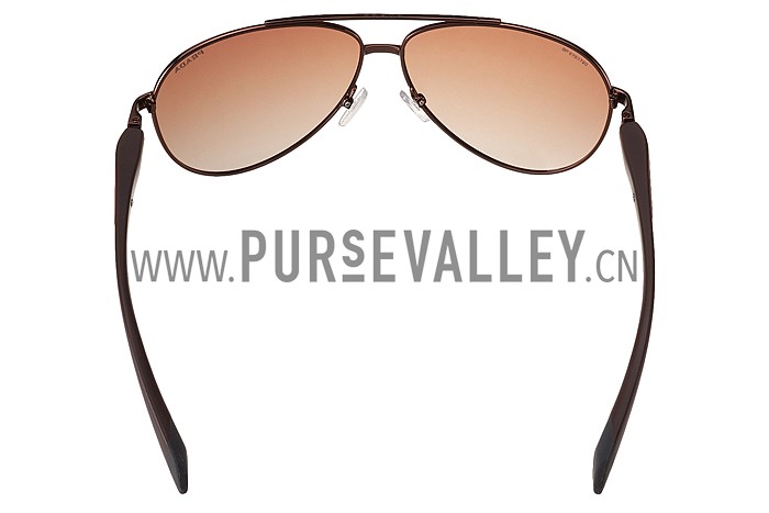 Prada Sporty Linea Rossa Brown Frame Brown Lenses Sunglasses 308155