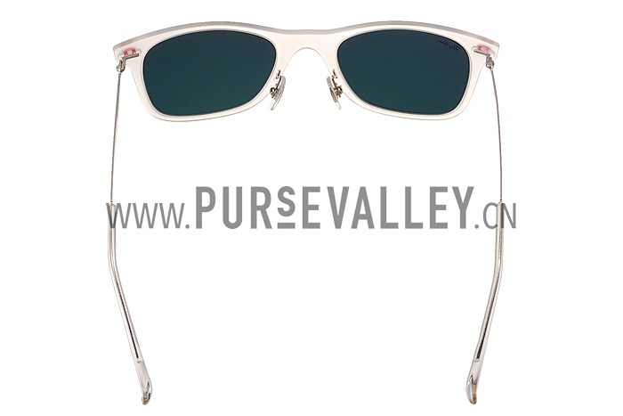 Ray Ban Wayfarer Light-Ray White Frame Orange Mirrored Lenses Sunglasses 308164