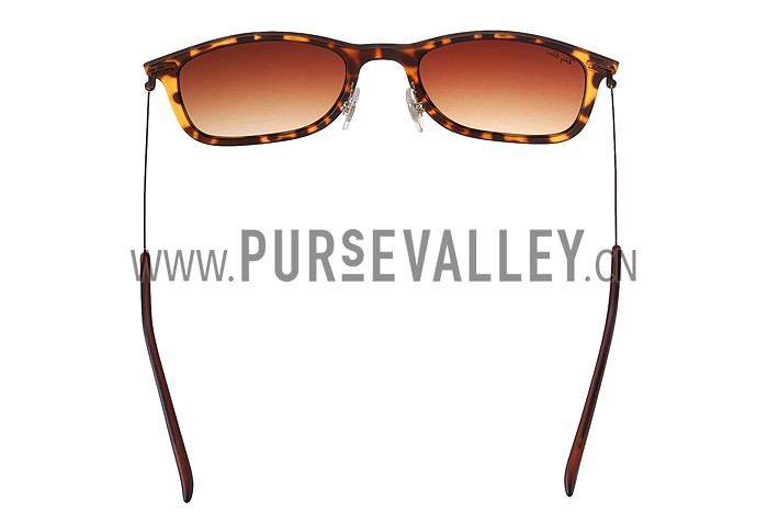 Ray Ban New Wayfarer Light-Ray Tortoise Frame Brown Lenses Sunglasses 308178