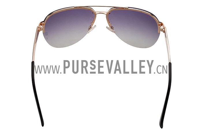 Cartier Wild Panthere Detail Gold Frame Gold Temples Sunglasses 308190