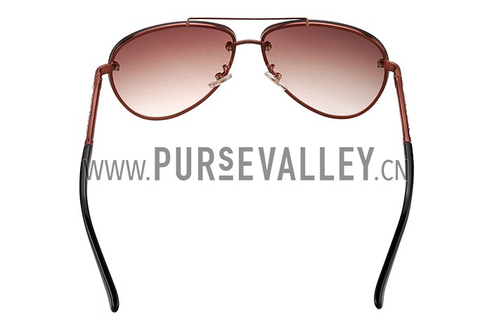 Dolce and Gabbana Pilot Brown Frame Sunglasses 308193