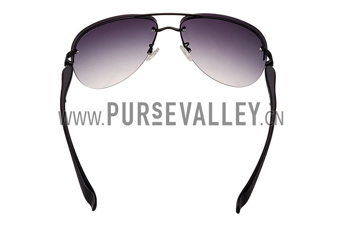 Prada Sporty Linea Rossa Logo Black Frame Sunglasses 308212