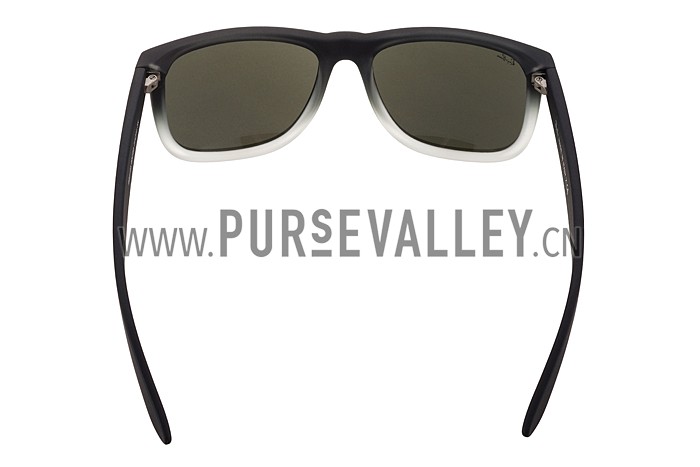 Ray Ban Justin Semi Transparent Black Frame Light Grey Lenses Sunglasses 308233