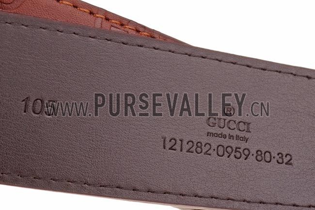 Gucci Belt with Interlocking G Buckle Brown