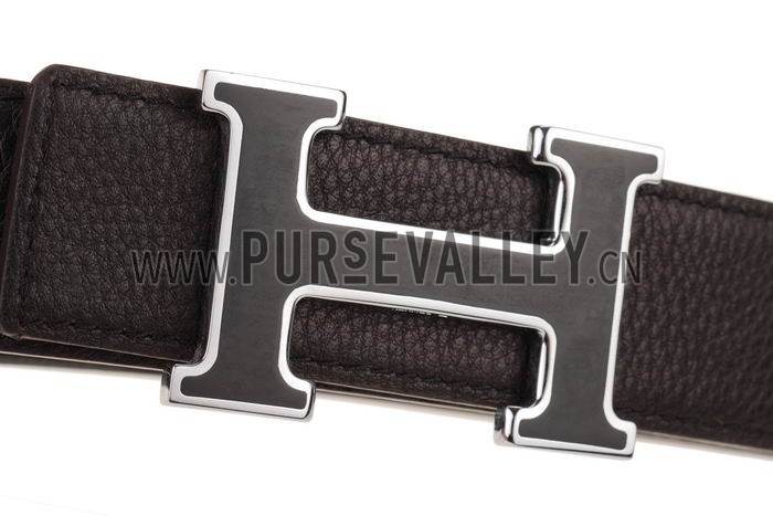 Hermes Large H Buckle Brown Belt