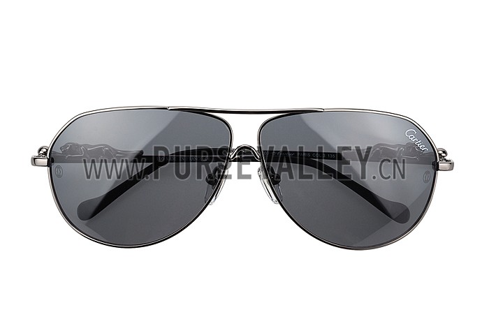 Cartier Wild Panthere Aviator Chrome Sunglasses 307800