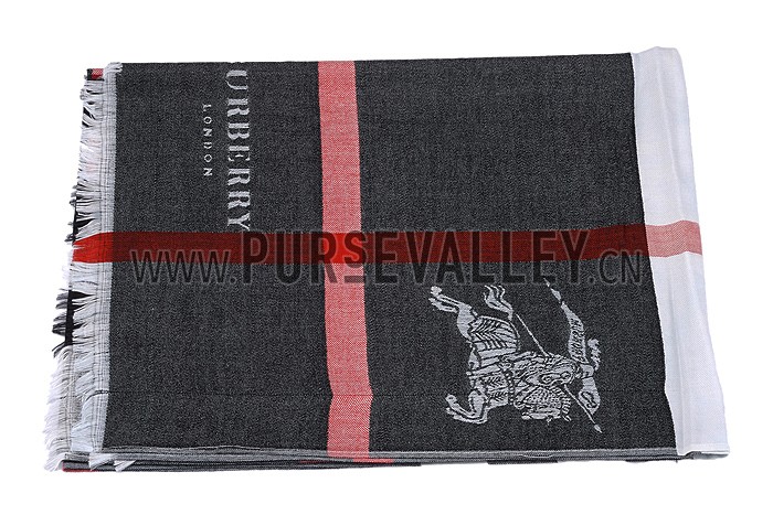 Burberry Check Black And Pink Scarf 607885