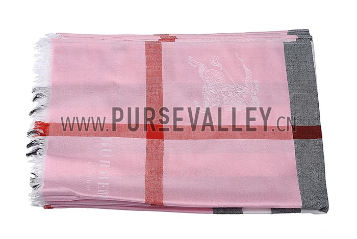 Burberry Check Bright Viola Scarf 607891
