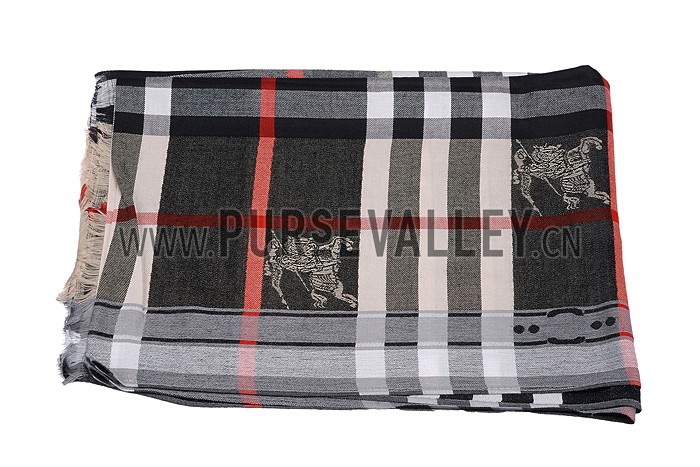 Burberry Heritage Check Black Scarf 607895