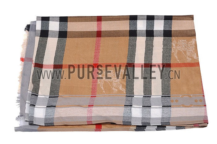 Burberry Heritage Check Camel Scarf 607897