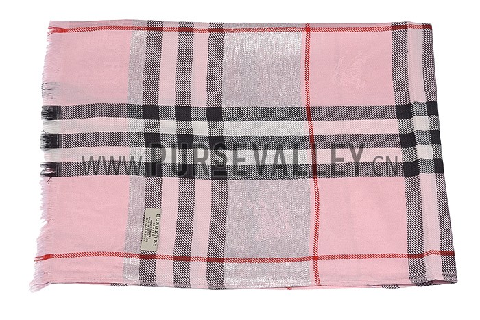 Burberry Check Light Pink Scarf 607961