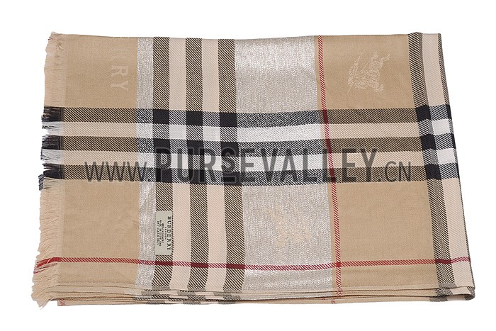 Burberry Check Dark Beige Scarf 607963