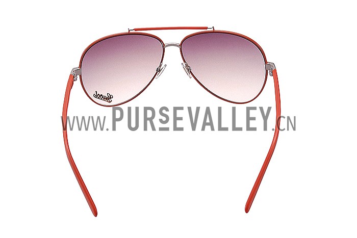 Gucci Aviator With Gucci Logo Orange Sunglasses 307825