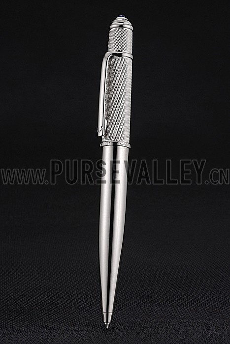 Cartier Silver Patterned Upper Body Silver Ballpoint Pen 622767