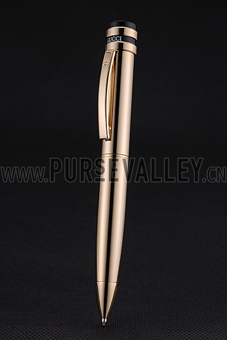 Gucci Gold Rimmed Gold Ballpoint Pend 622784