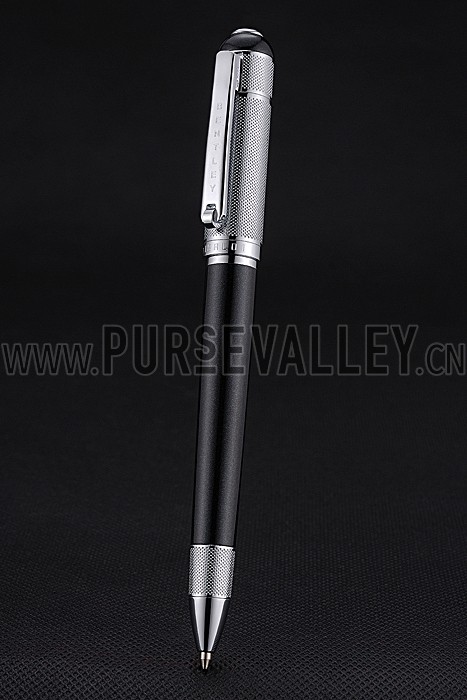 Bentley Silver Tip And Upper Body Black Ballpoint Pen 622789
