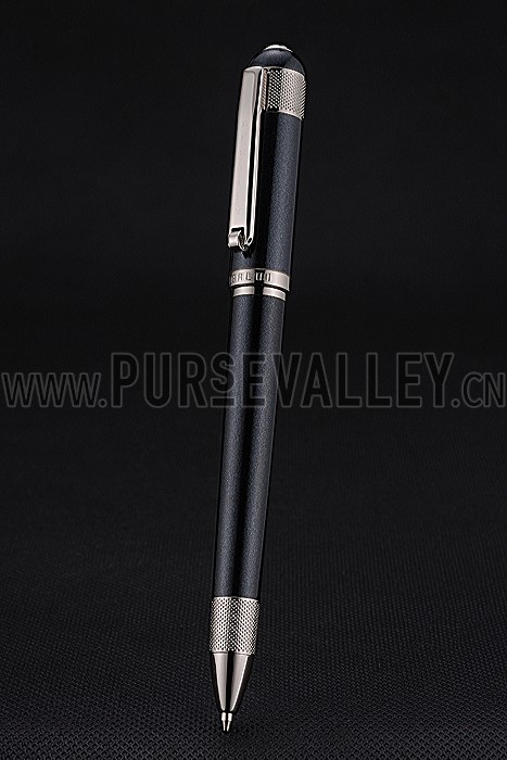 Bentley Silver Rimmed Black Ballpoint Pen 622791