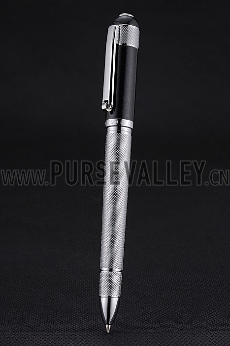 Bentley Silver Rimmed Silver Lower Body Black Ballpoint Pen 622792