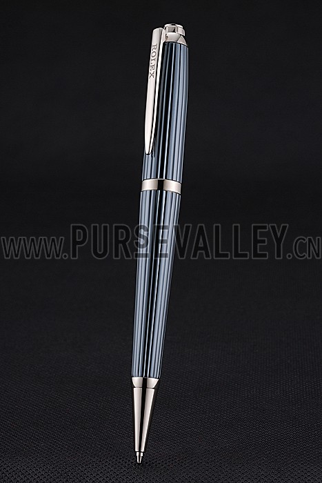 Rolex Silver Rimmed Dark Blue Ballpoint Pen 622801