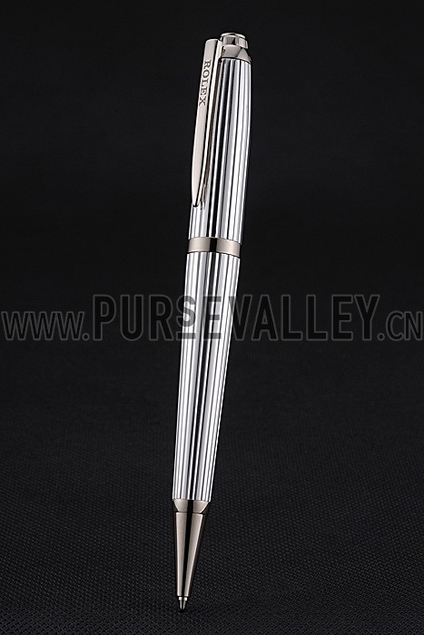 Rolex Silver Rimmed Silver Ballpoint Pen 622804