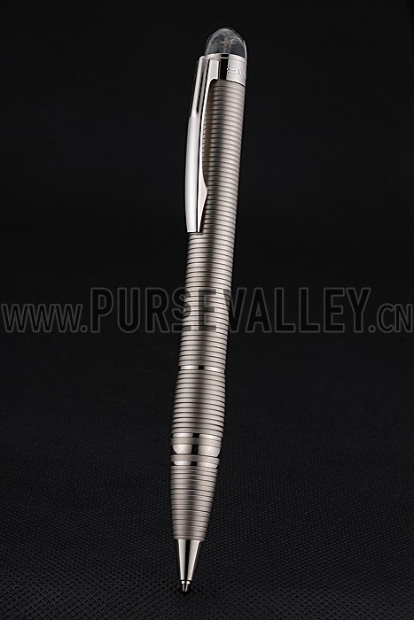 MontBlanc Starwalker Horizontally Grooved Silver Ballpoint Pen 622814