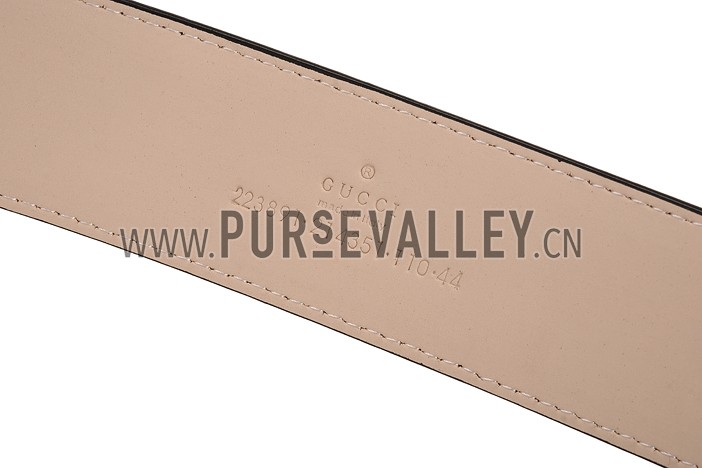 Guccissima Black Leather Belt with Interlocking G Buckle