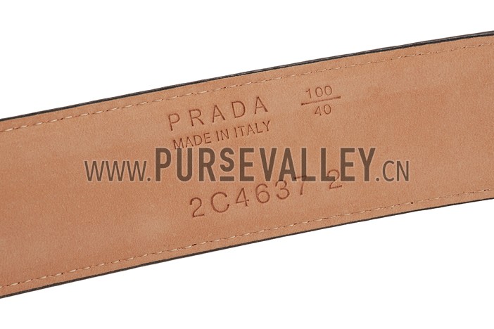 Prada Black Leather Belt