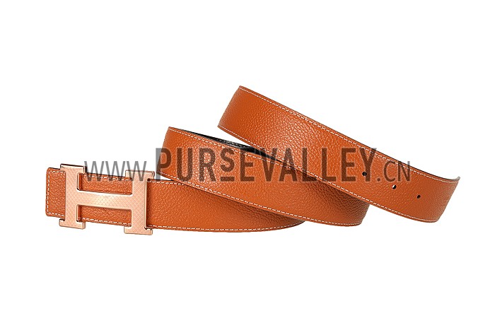 Hermes Orange With Pink Rose 