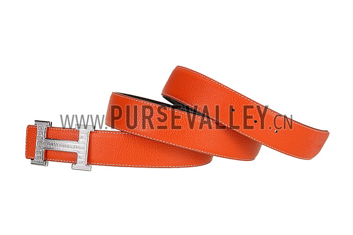 Hermes Orange With Silver 