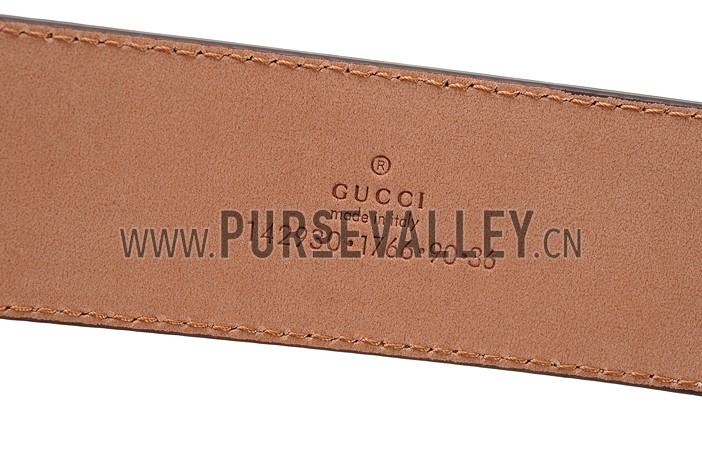Gucci Web Leather Belt with Interlocking G Buckle