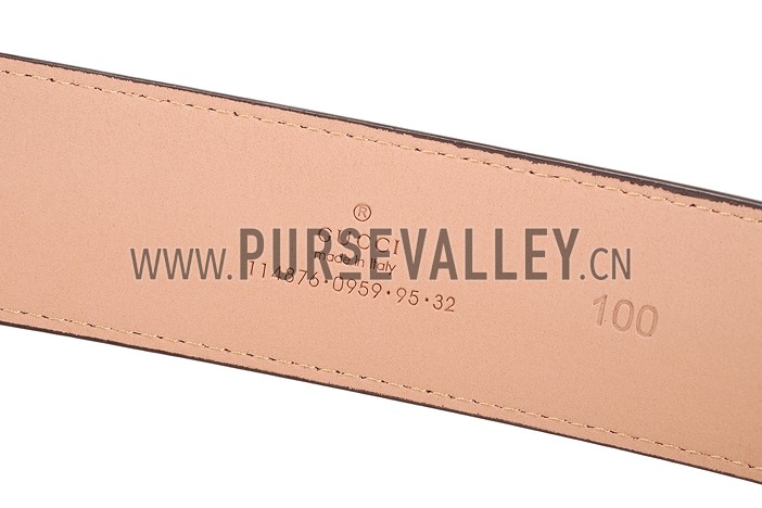 Gucci Brown Leather Belt with G Interlocking Buckle