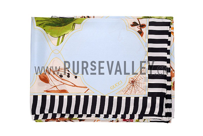 Gucci Garden Print Scarf Black 621826