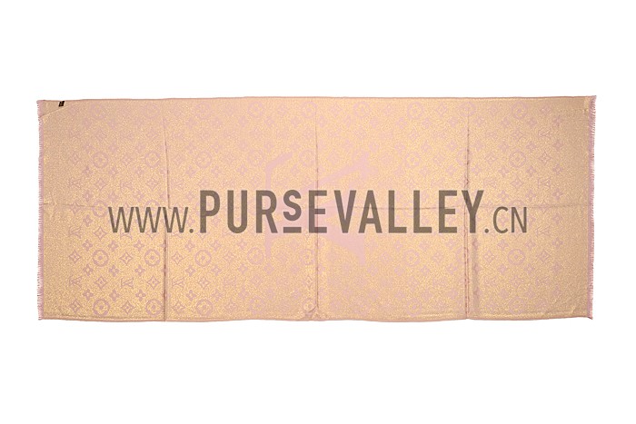 Louis Vuitton Peach Gold Monogram Scarf 621737