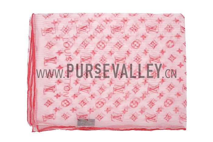 Louis Vuitton Monogram Classic Scarf Pink 621813