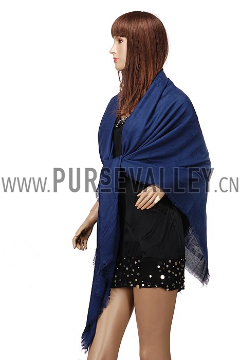 Louis Vuitton Dark Blue Monogram Shawl 621729